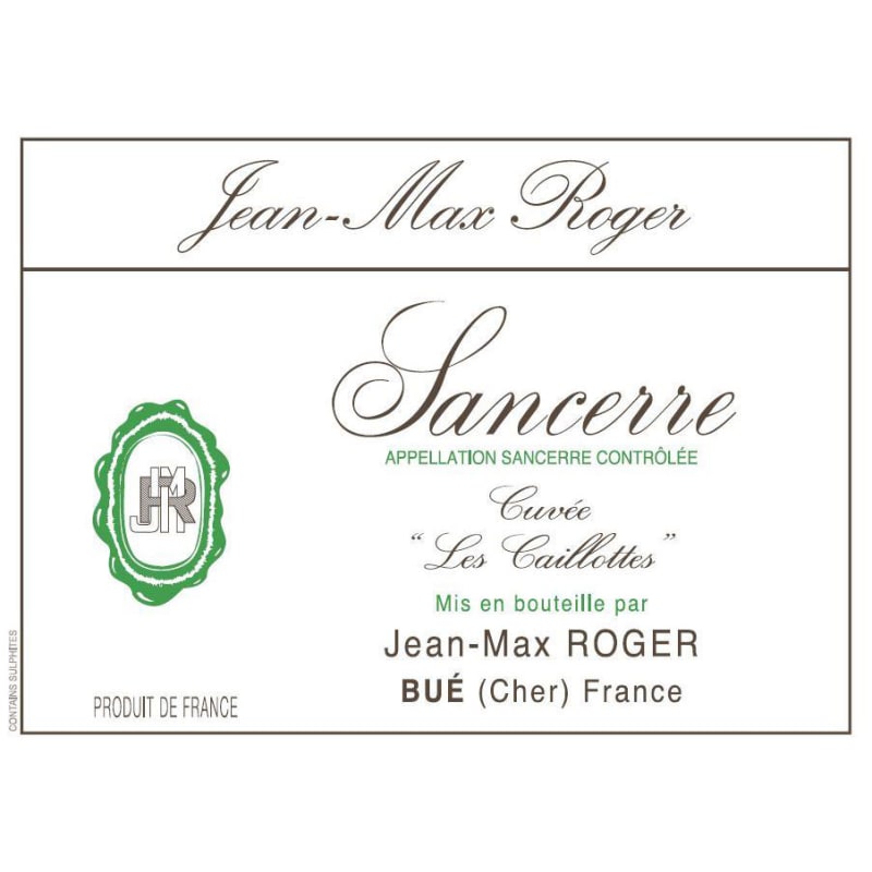 Jean Max Roger Sancerre Les Caillottes 2016 Front Label