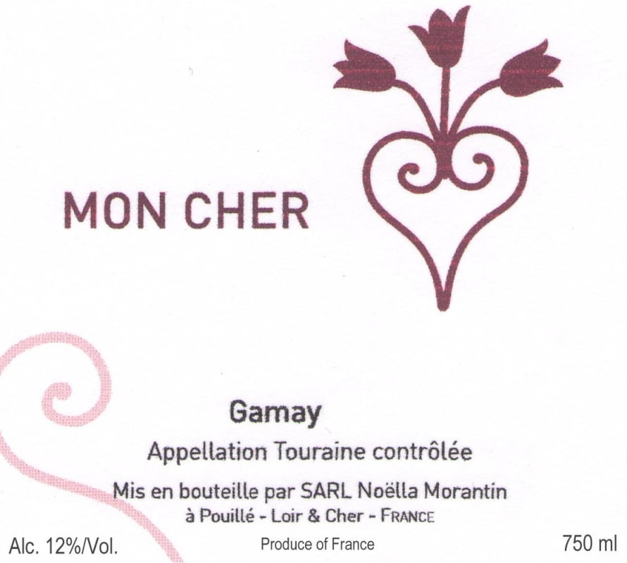Noella Morantin Loire Mon Cher Gamay 2013 Front Label