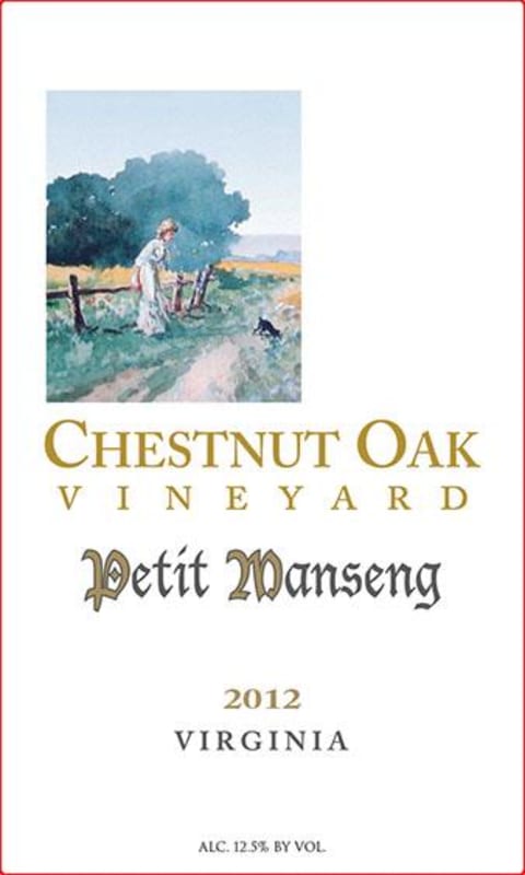 Chestnut Oak Vineyard Petit Manseng 2012 Front Label