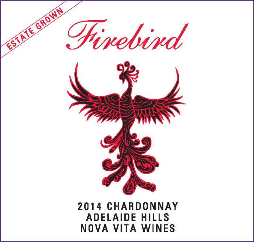 Nova Vita Wines Firebird Chardonnay 2014 Front Label