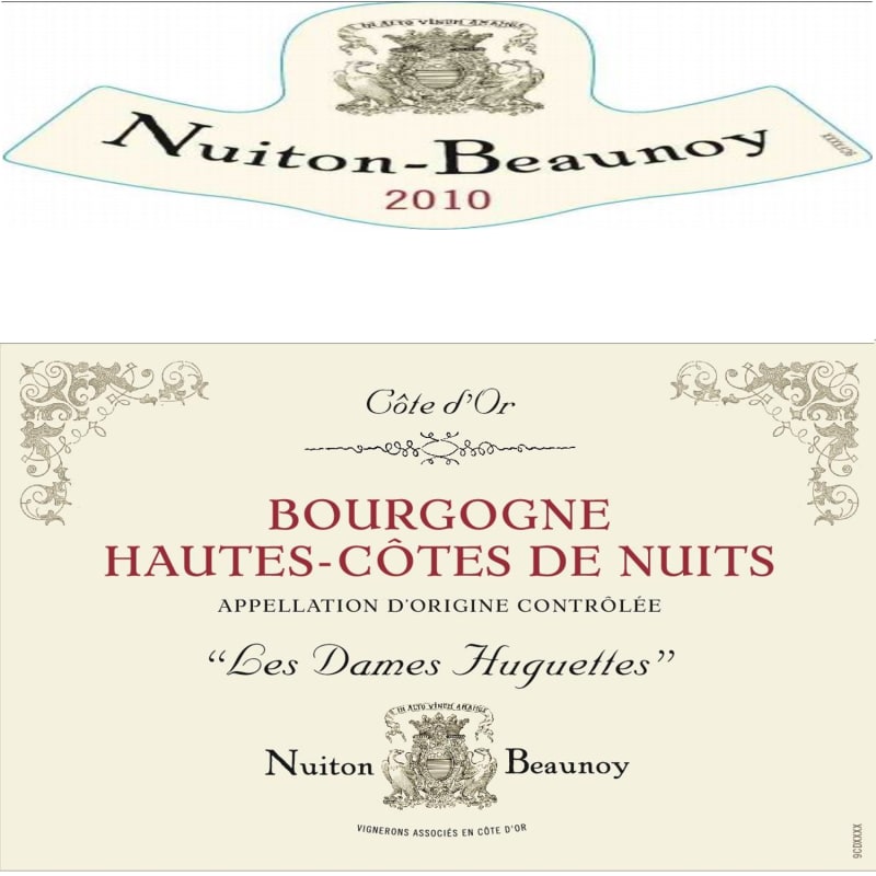 Nuiton-Beaunoy Bourgogne Hautes-Cotes de Nuits Les Dames Huguettes 2010 Front Label
