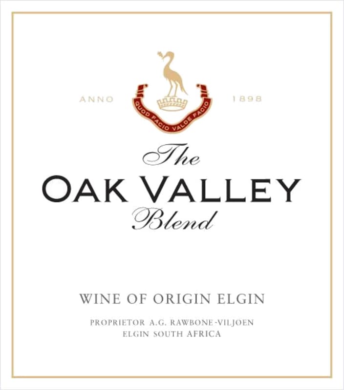 Oak Valley Estates Red Blend 2009 Front Label