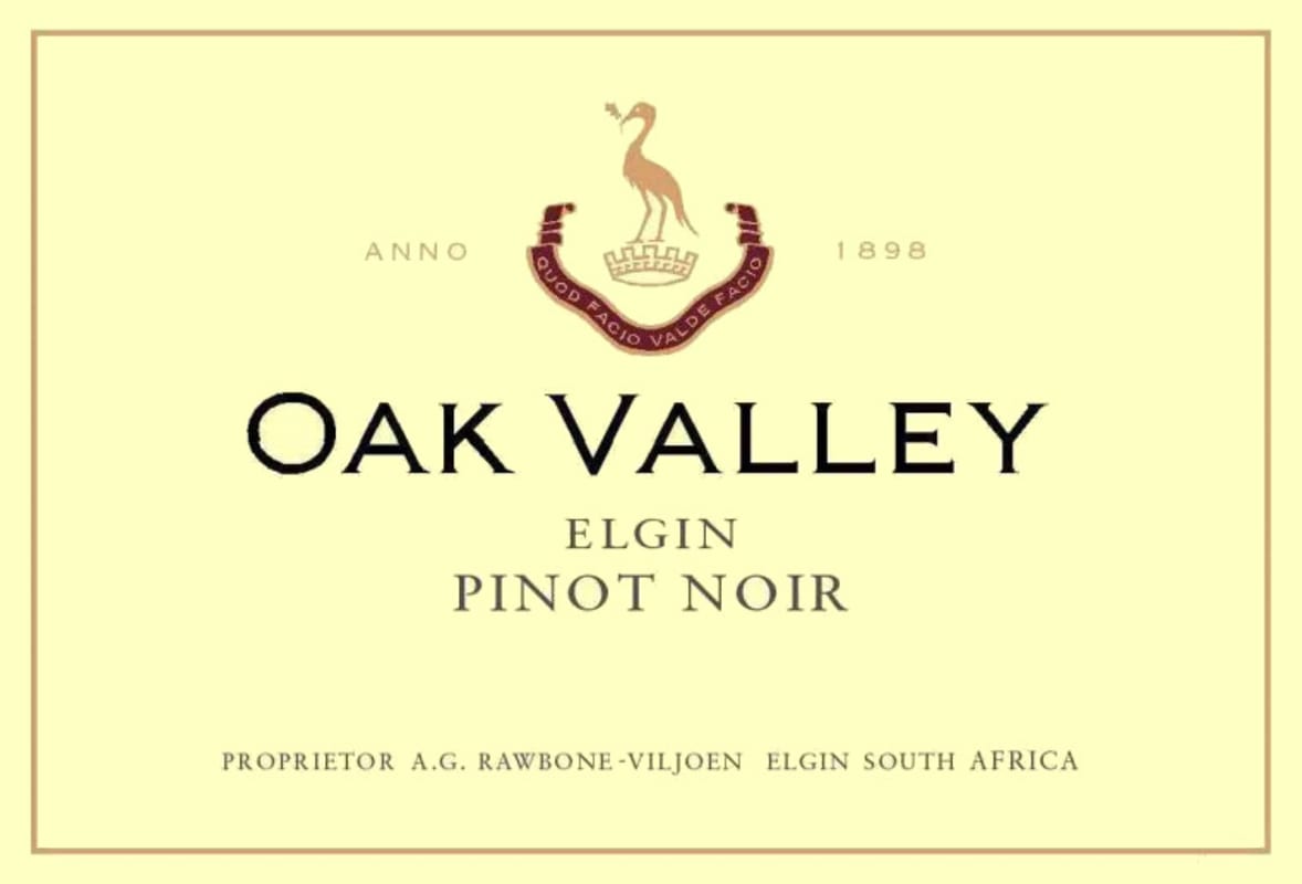Oak Valley Estates Pinot Noir 2009 Front Label