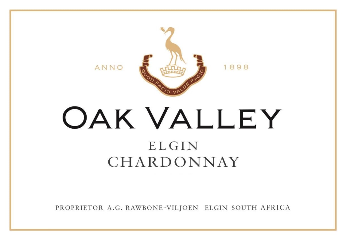 Oak Valley Estates Chardonnay 2015 Front Label