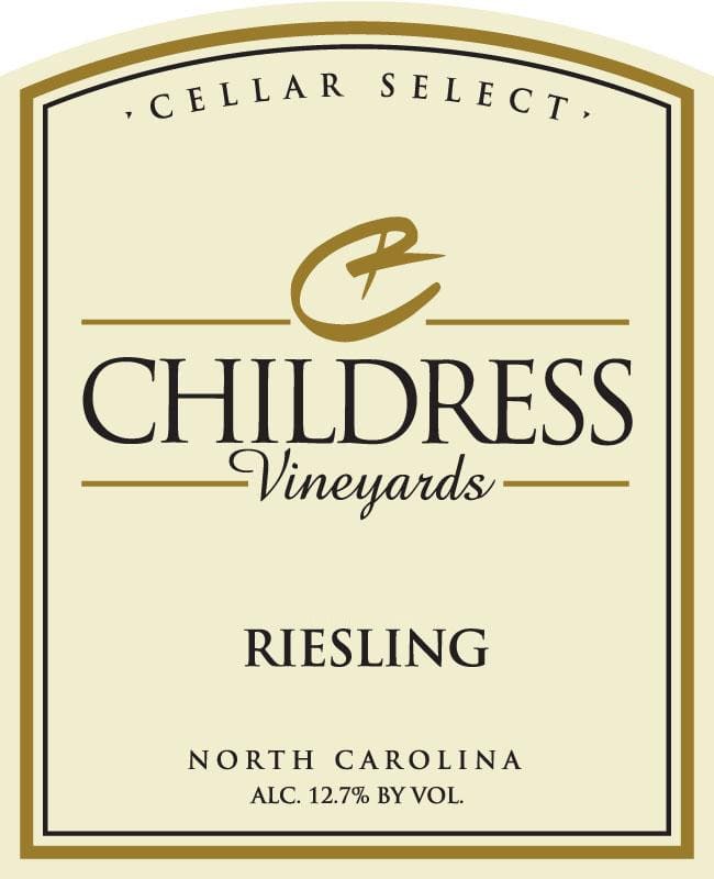 Childress Winery & Vineyards Riesling 2014 Front Label