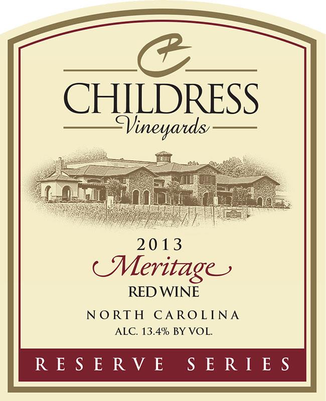 Childress Winery & Vineyards Reserve Series Meritage 2013 Front Label