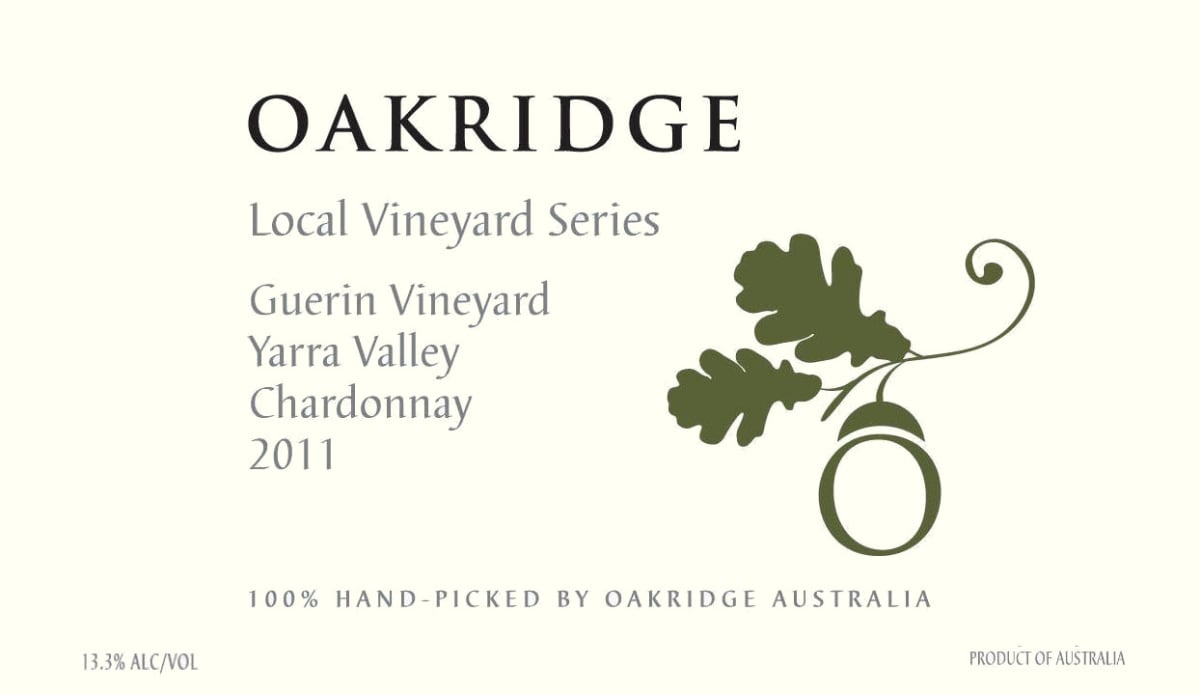 Oakridge Wines Local Vineyard Series Guerin Vineyard Chardonnay 2011 Front Label