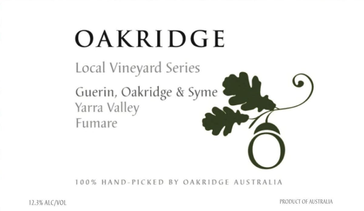 Oakridge Wines Local Vineyard Series Fumare Guerin 2013 Front Label
