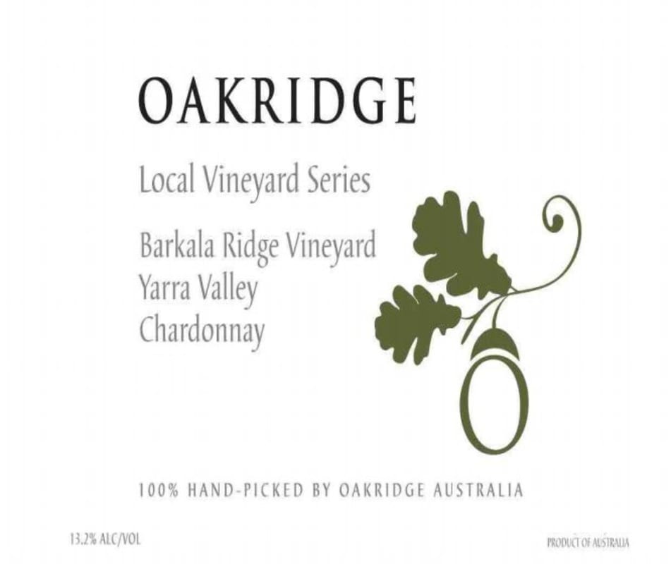 Oakridge Wines Local Vineyard Series Barkala Ridge Chardonnay 2015 Front Label