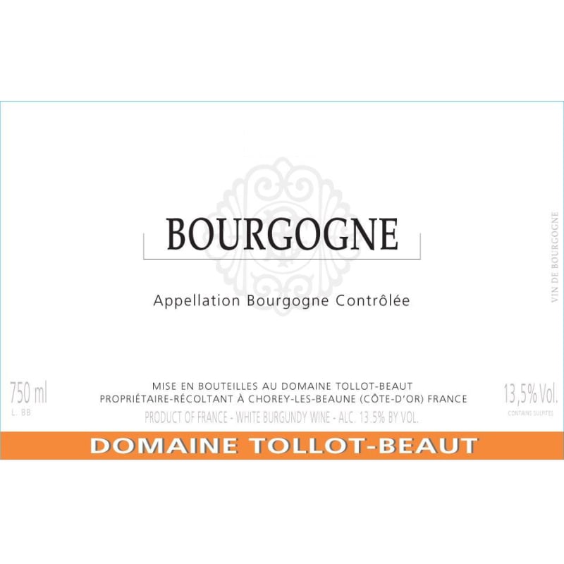 Domaine Tollot-Beaut Bourgogne Blanc 2014 Front Label