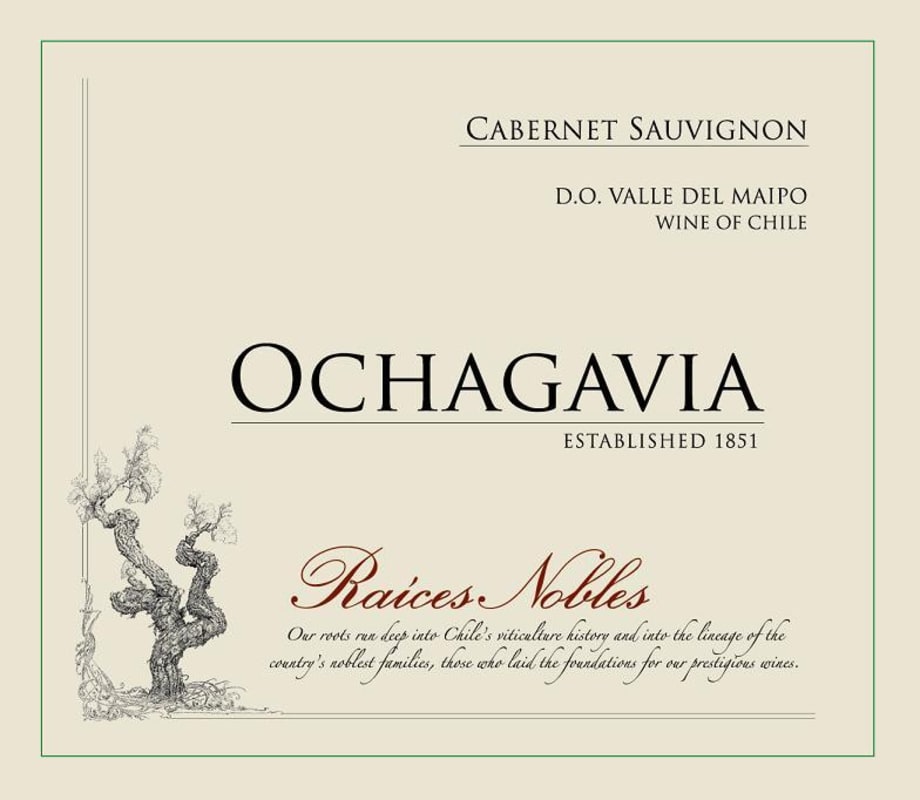 Ochagavia Wines Raices Nobles Cabernet Sauvignon 2011 Front Label