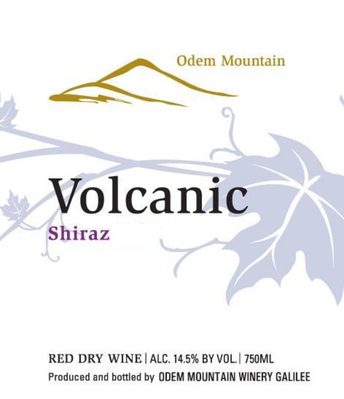 Odem Mountain Winery Volcanic Shiraz 2011 Front Label