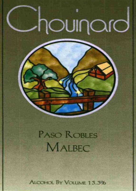 Chouinard Vineyards Malbec 2012 Front Label