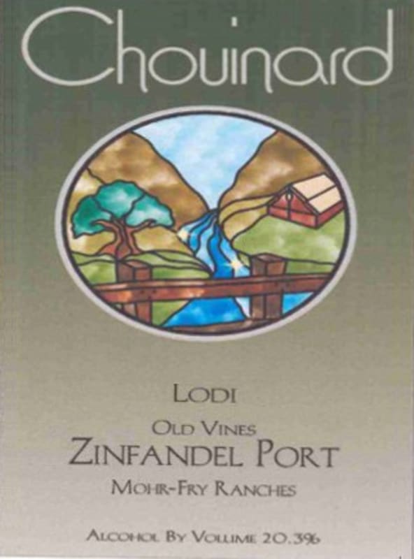 Chouinard Vineyards Old Vines Zinfandel Port 2001 Front Label