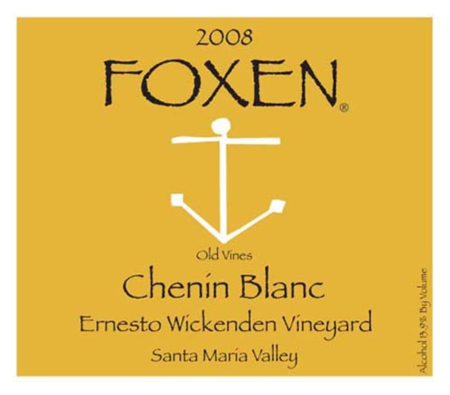 Foxen Ernesto Wickenden Vineyard Old Vines Chenin Blanc 2008 Front Label