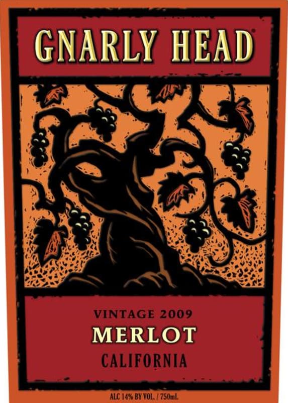 Gnarly Head Merlot 2009 Front Label