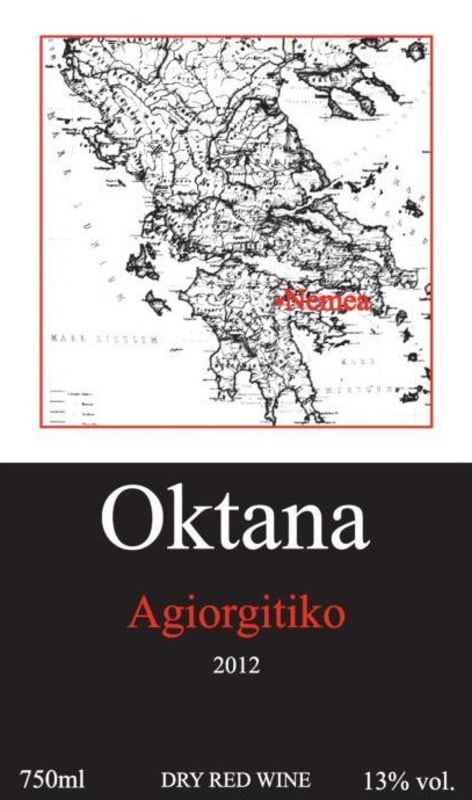 Oktana Wines Dry Agiorgitiko 2012 Front Label