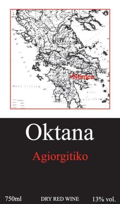 Oktana Wines Dry Agiorgitiko 2013 Front Label