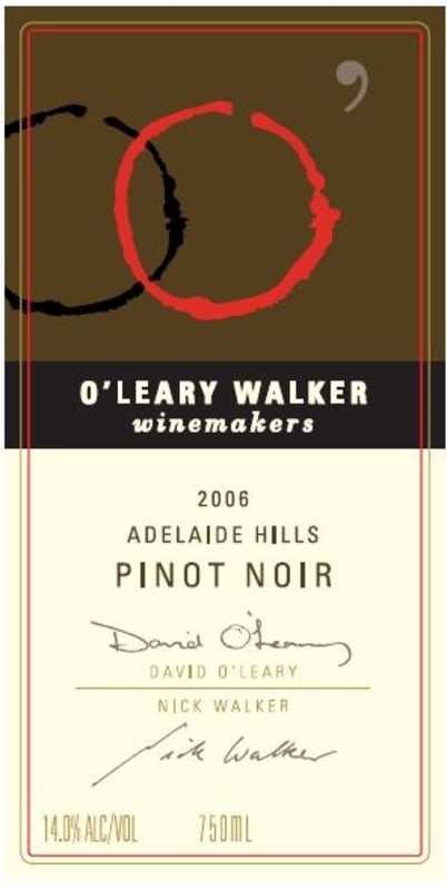 O'Leary Walker Wines Adelaide Hills Pinot Noir 2006 Front Label