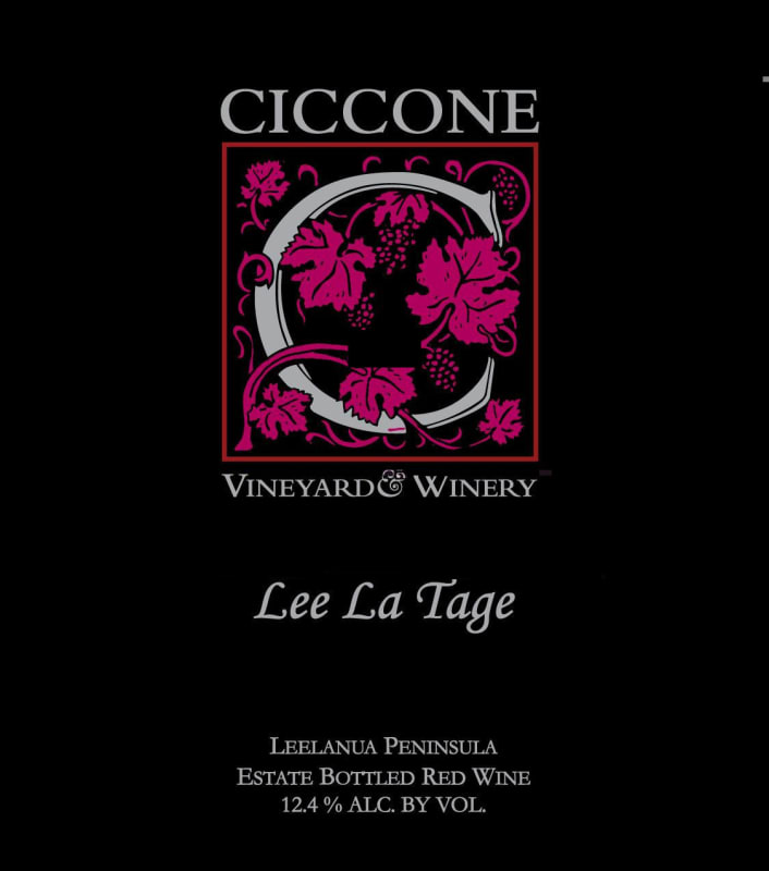 Ciccone Vineyard & Winery Lee La Tage 2014 Front Label