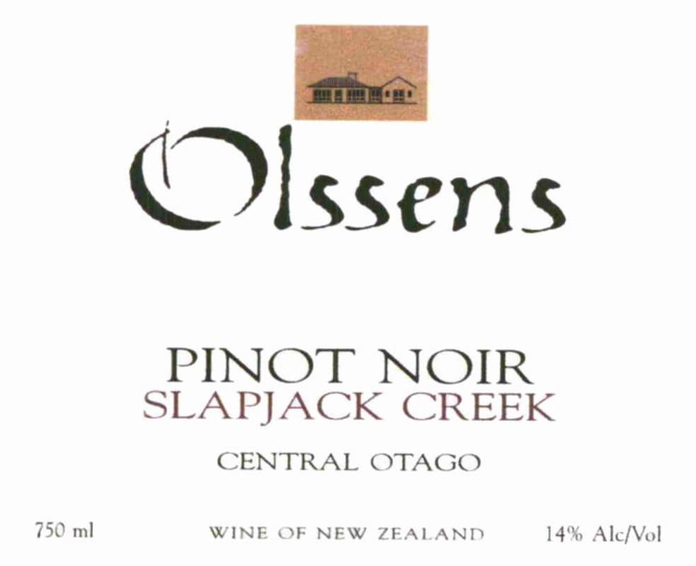 Olssens of Bannockburn Slapjack Creek Pinot Noir 2009 Front Label