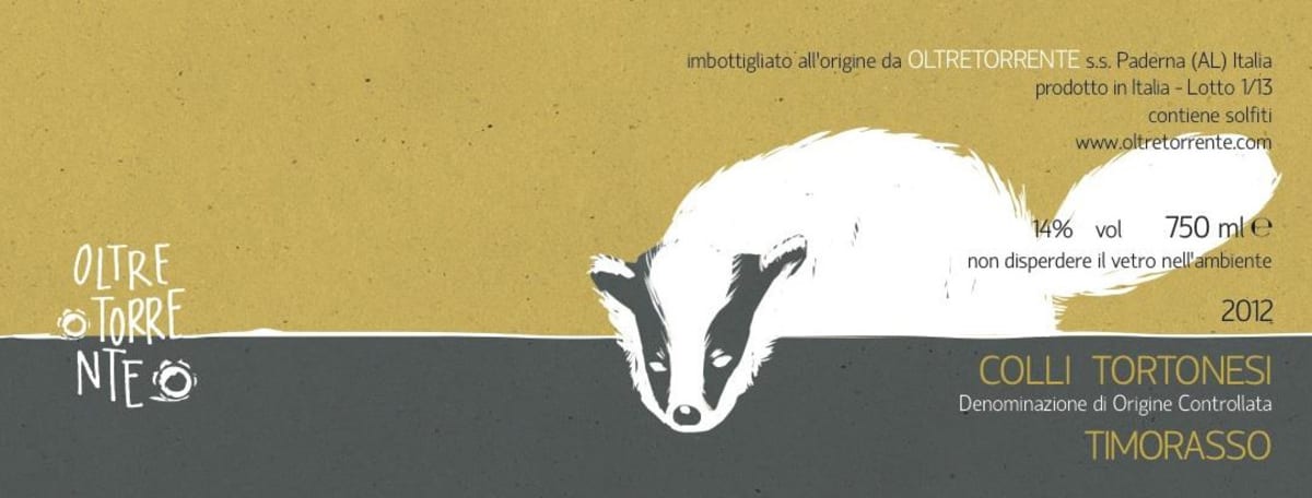 Boundary Vineyards Colli Tortonesi Timorasso 2012 Front Label