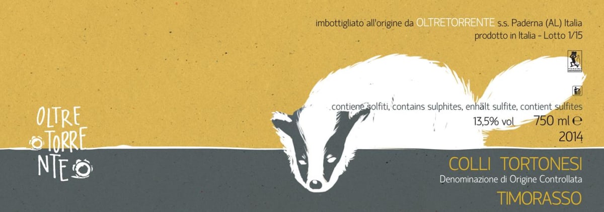 Boundary Vineyards Colli Tortonesi Timorasso 2014 Front Label