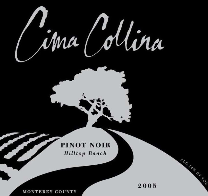 Cima Collina Hilltop Ranch Pinot Noir 2005 Front Label