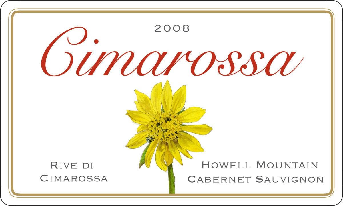 Cimarossa Vineyards Rive di Cimarossa Cabernet Sauvignon 2008 Front Label