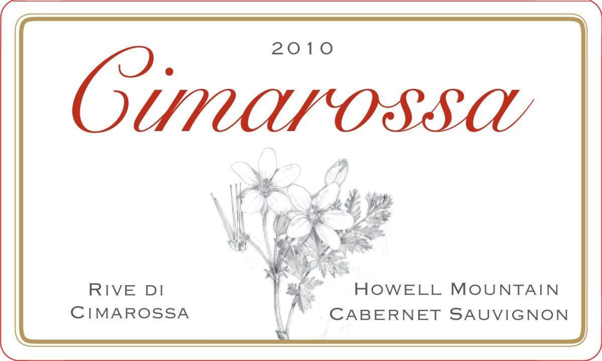 Cimarossa Vineyards Rive di Cimarossa Cabernet Sauvignon 2010 Front Label