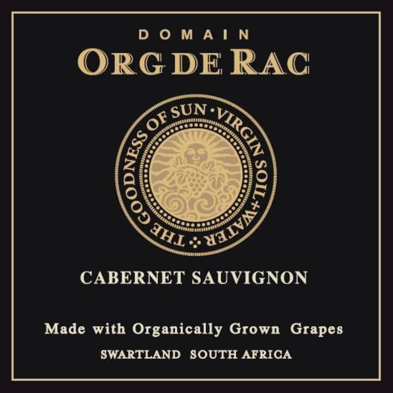 Org de Rac Swartland Cabernet Sauvignon 2014 Front Label