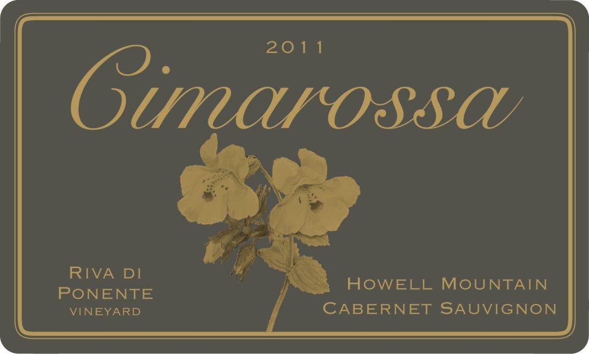 Cimarossa Vineyards Riva di Ponente Vineyard Cabernet Sauvignon 2011 Front Label