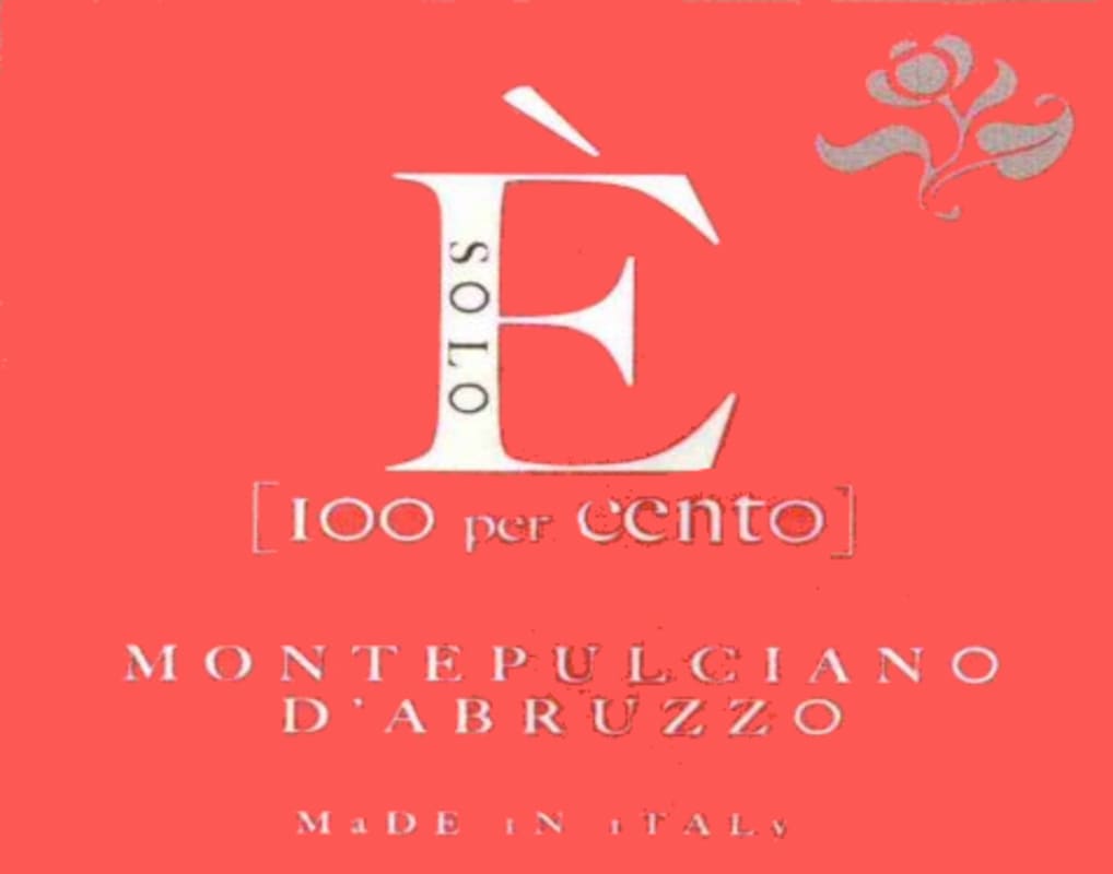 Orion Wines Montepulciano d'Abruzzo E Solo 100 per Cento 2011 Front Label