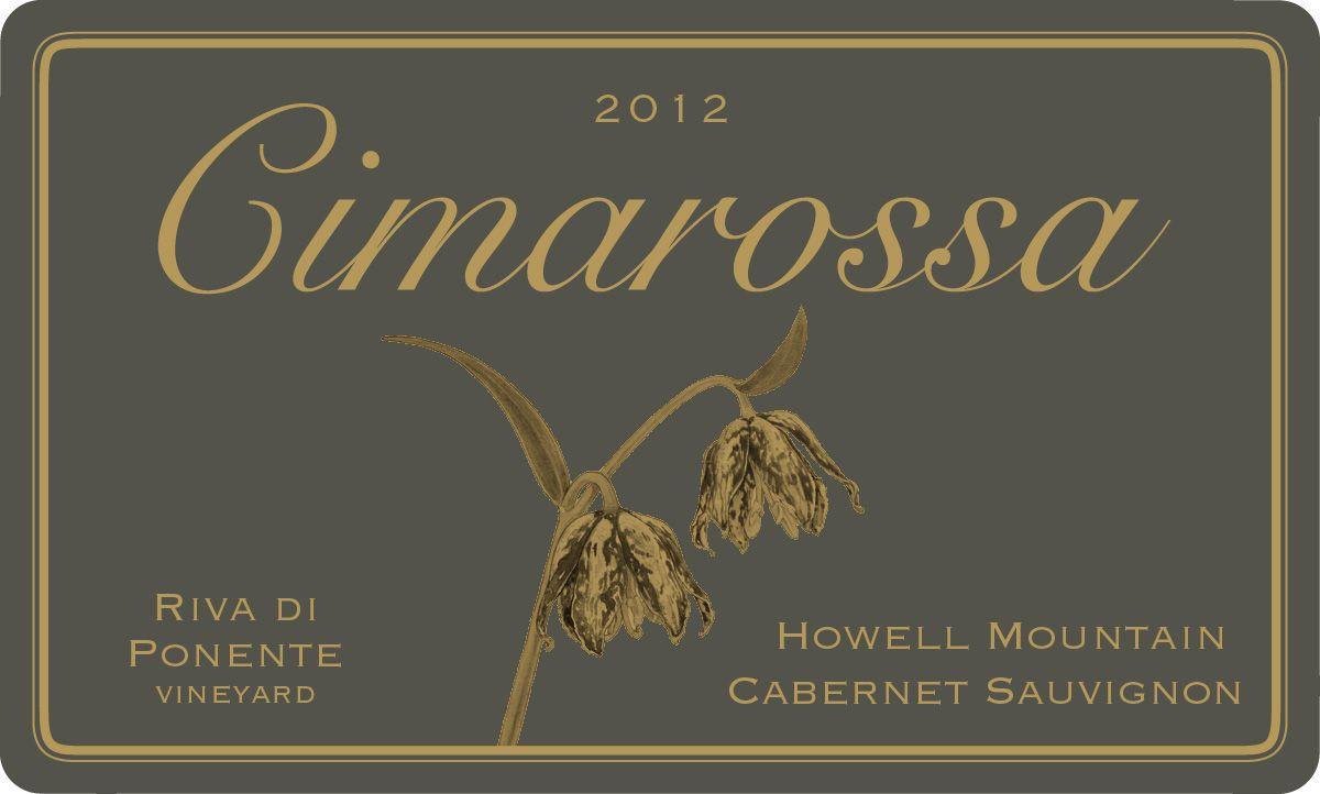 Cimarossa Vineyards Riva di Ponente Vineyard Cabernet Sauvignon 2012 Front Label