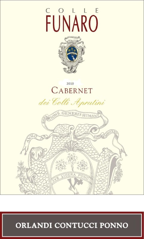 Orlandi Contucci Ponno Colli Aprutini Colle Funaro Rosso 2010 Front Label