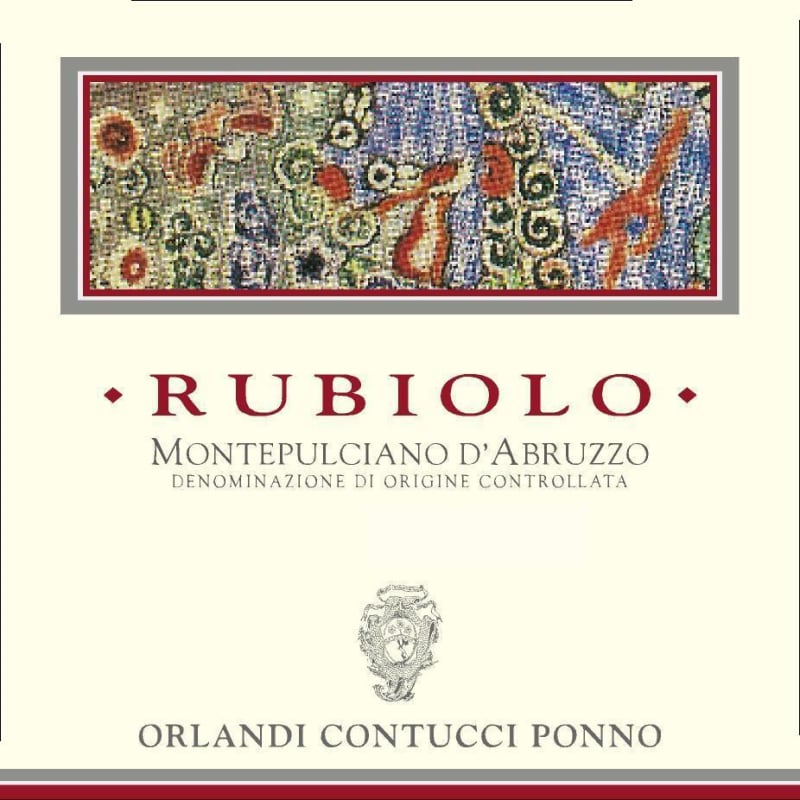 Orlandi Contucci Ponno Montepulciano d'Abruzzo Rubiolo 2014 Front Label