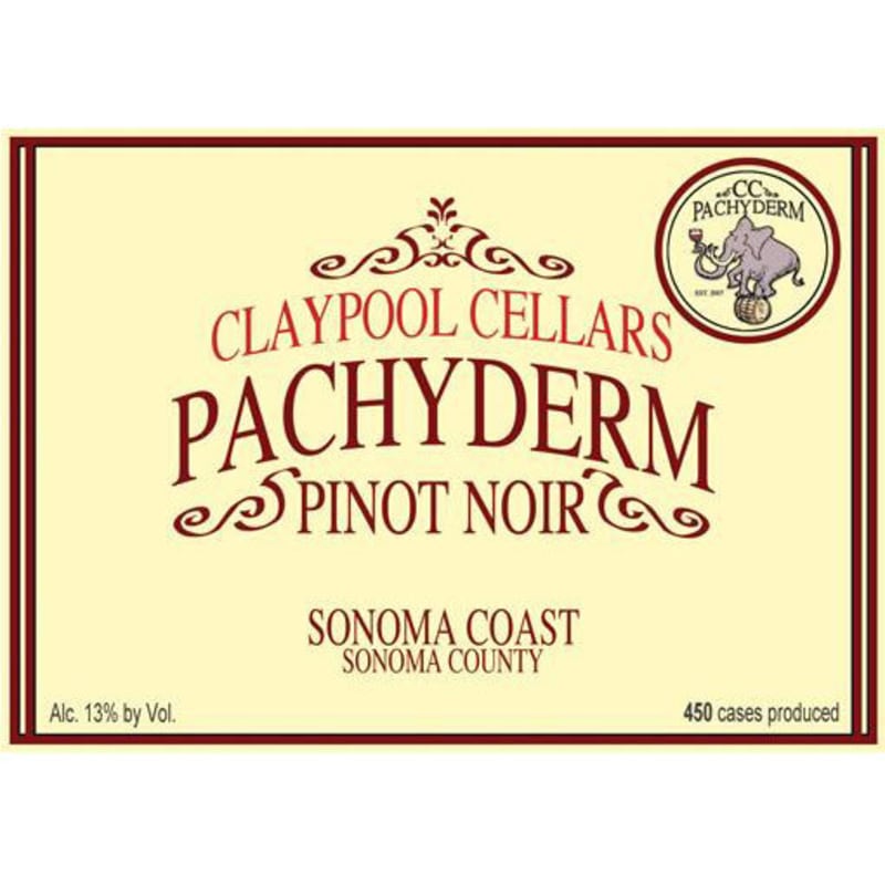 Claypool Cellars Sonoma Coast Pinot Noir 2014 Front Label