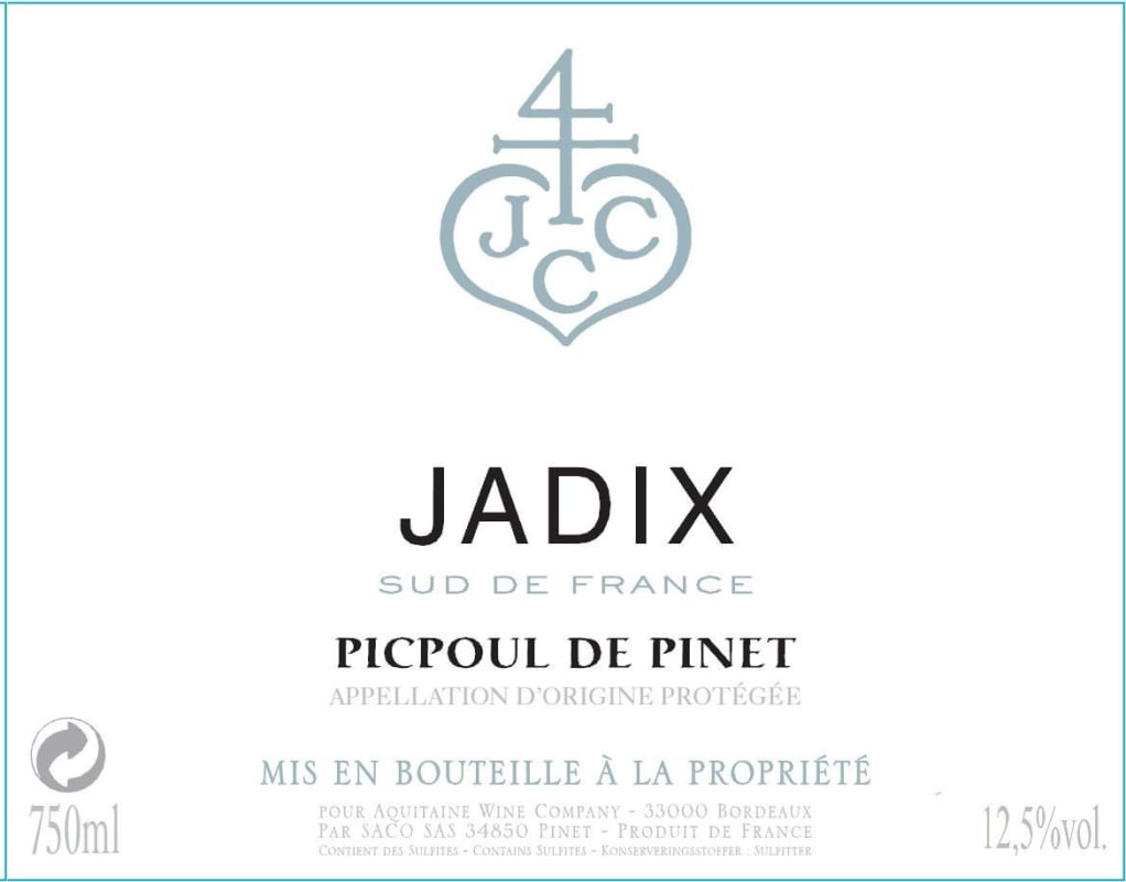 Ormarine Winery Picpoul de Pinet Jadix 2015 Front Label
