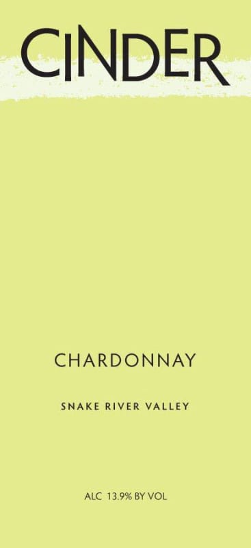 Cinder Wines Chardonnay 2013 Front Label