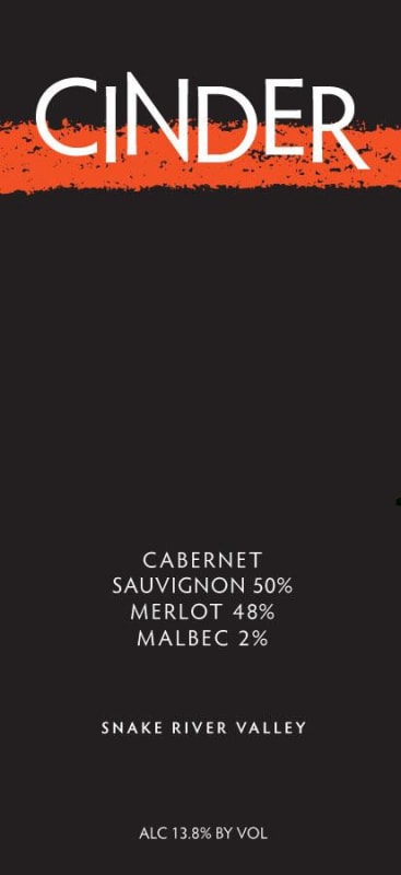 Cinder Wines Cabernet Sauvignon Merlot Malbec 2012 Front Label