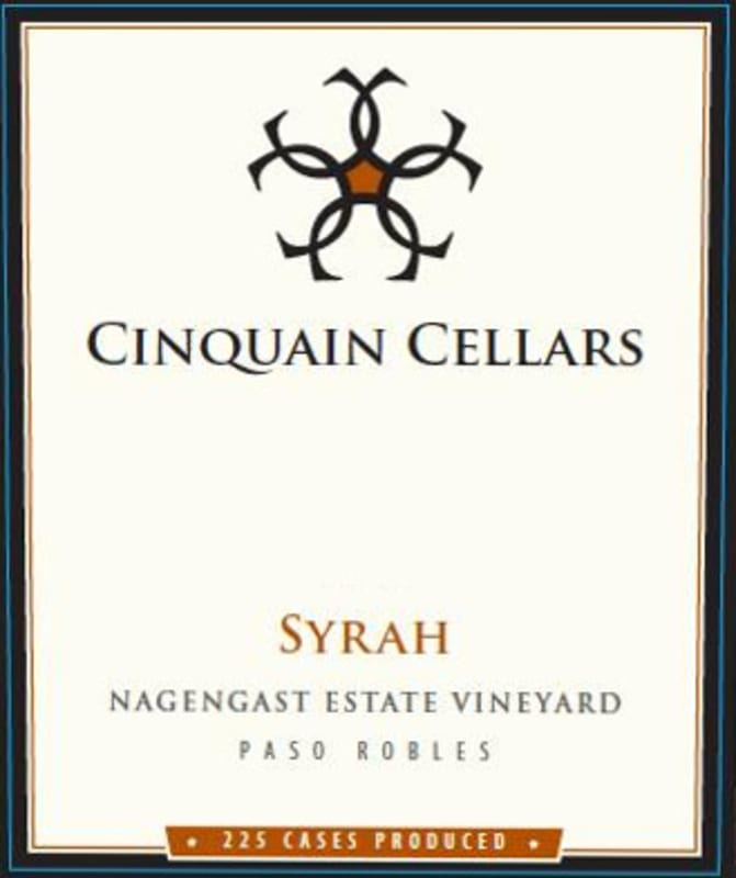 Cinquain Cellars Winery Nagengast Estate Vineyard Syrah 2010 Front Label