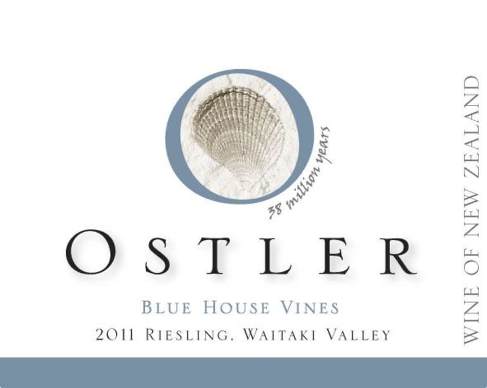 Ostler Blue House Vines Riesling 2011 Front Label
