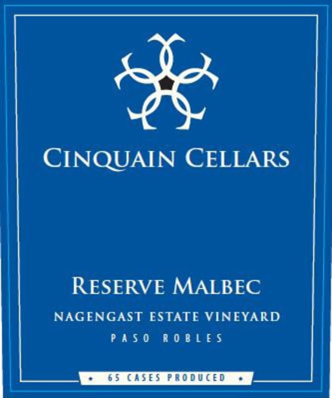 Cinquain Cellars Winery Nagengast Estate Vineyard Reserve Malbec 2013 Front Label