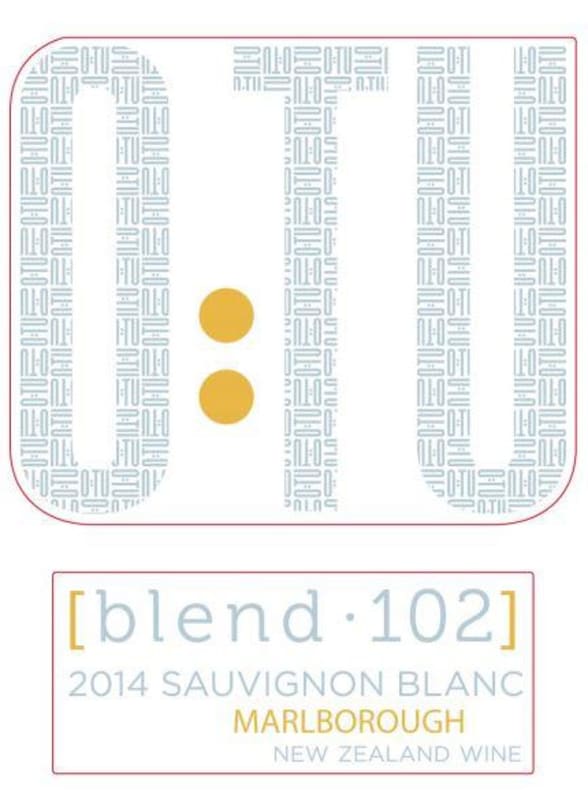 Otuwhero Estate OTU Blend 102 Sauvignon Blanc 2014 Front Label