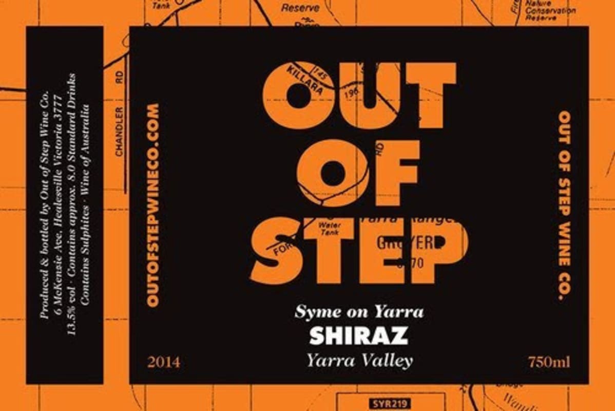 Out of Step Wine Co. Syme on Yarra Shiraz 2014 Front Label