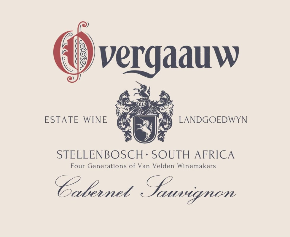Overgaauw Cabernet Sauvignon 2012 Front Label