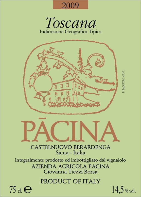 Pacina Società Agricola Semplice Toscana 2009 Front Label