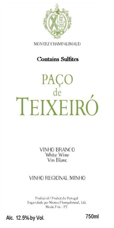 Paco de Teixeiro Branco 2008 Front Label