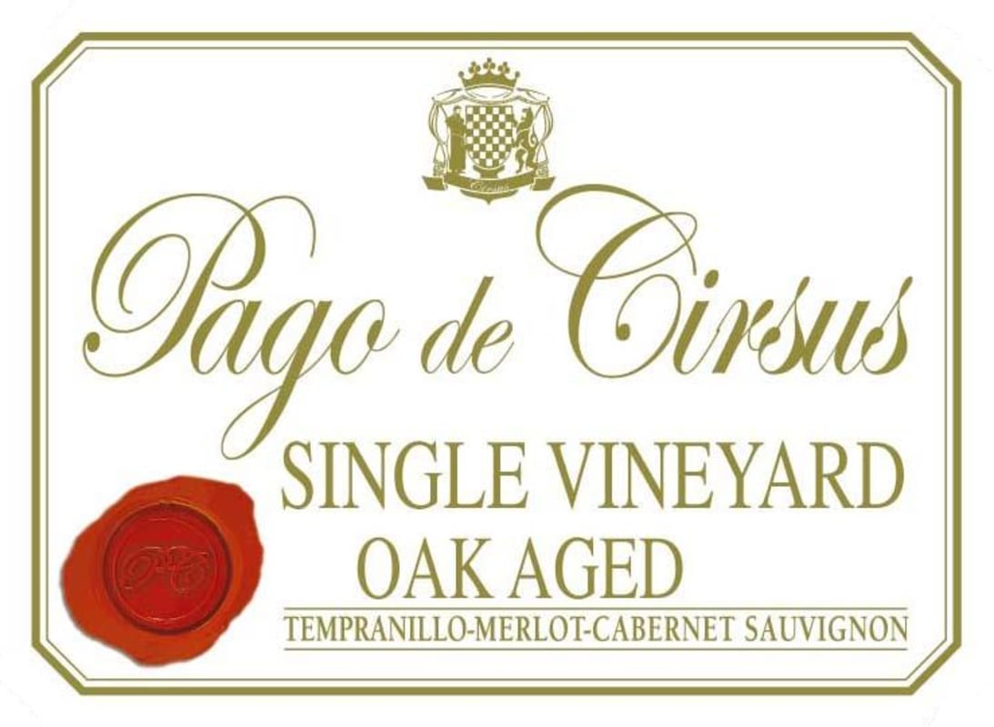 Pago de Cirsus Single Vineyard Oak Aged Tempranillo - Merlot - Cabernet Sauvignon 2007 Front Label