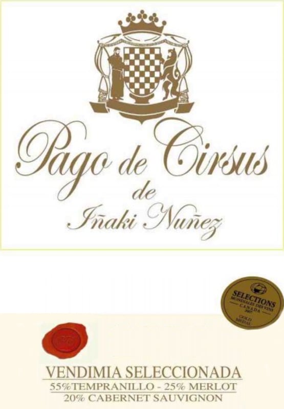 Pago de Cirsus Single Vineyard Vendimia Seleccionada 2012 Front Label